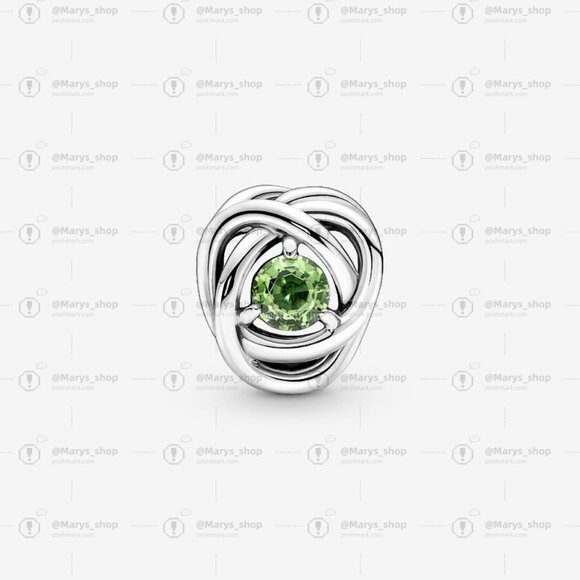 Pandora August Spring Green Eternity Circle Charm|Pendant - Picture 2 of 5